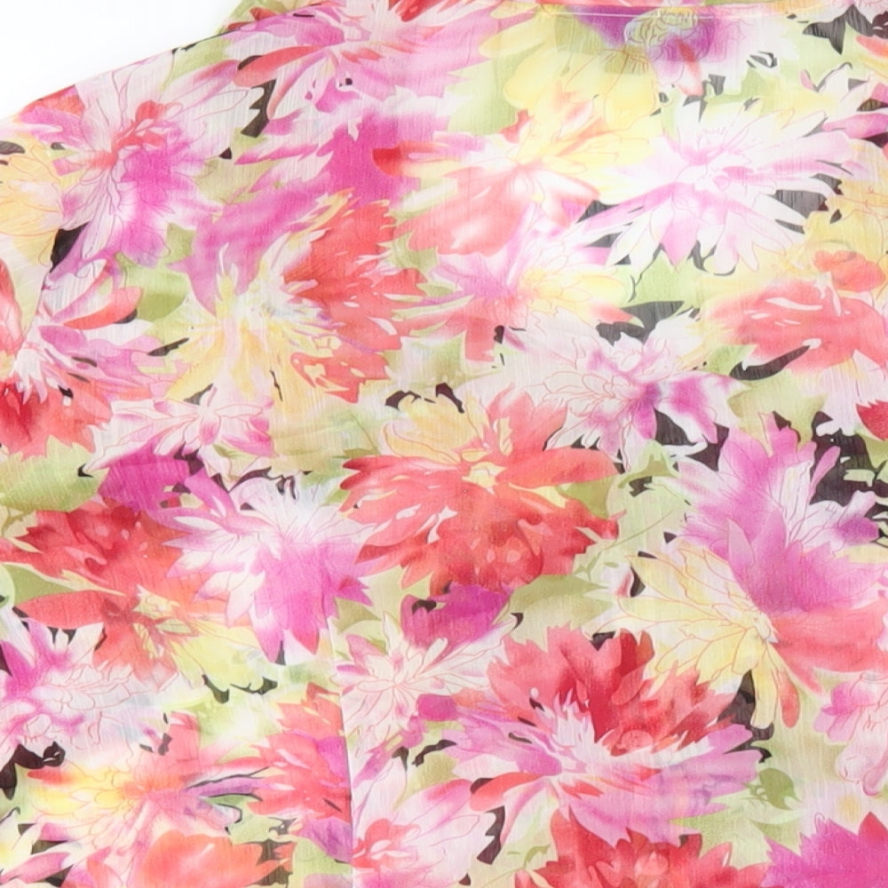 Antonino Philosophy Womens Multicoloured Floral Polyester Basic Blouse Size 12 V-Neck