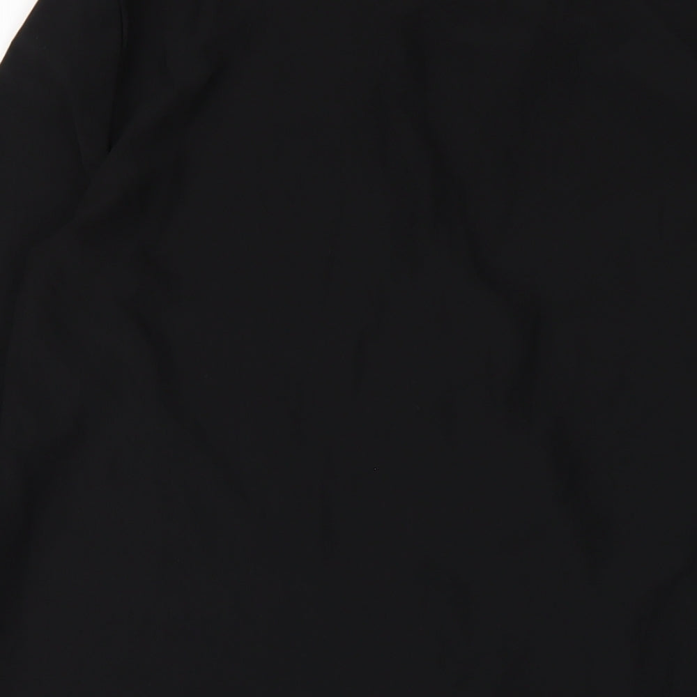 Mango Womens Black Polyester A-Line Size M V-Neck Pullover