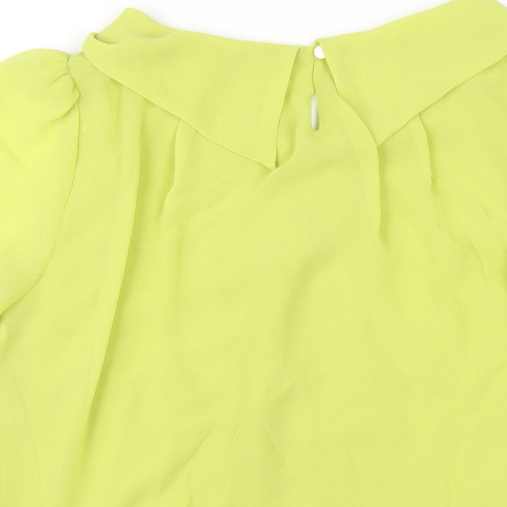 Roman Womens Green Polyester Basic T-Shirt Size 14 Round Neck