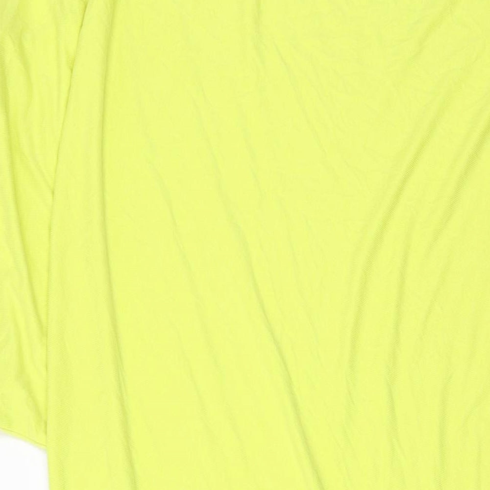 BCBGMAXAZRIA Womens Yellow Modal Tunic Blouse Size S Round Neck