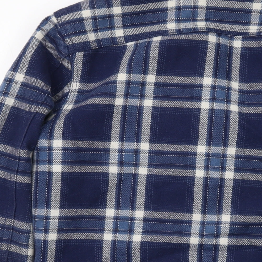 NEXT Mens Black Plaid Jacket Size S Button