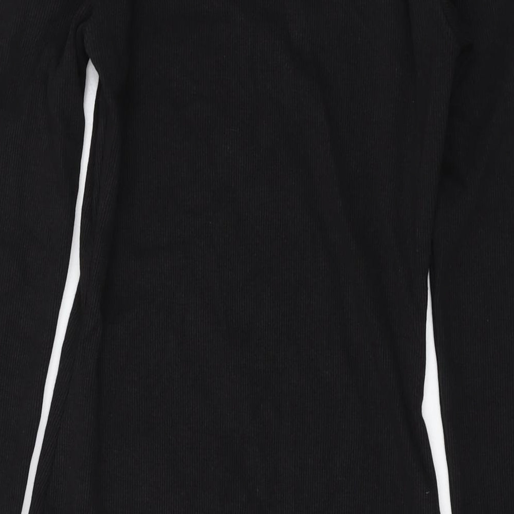 Nasty Gal Womens Black Polyester Bodycon Size 8 V-Neck Pullover