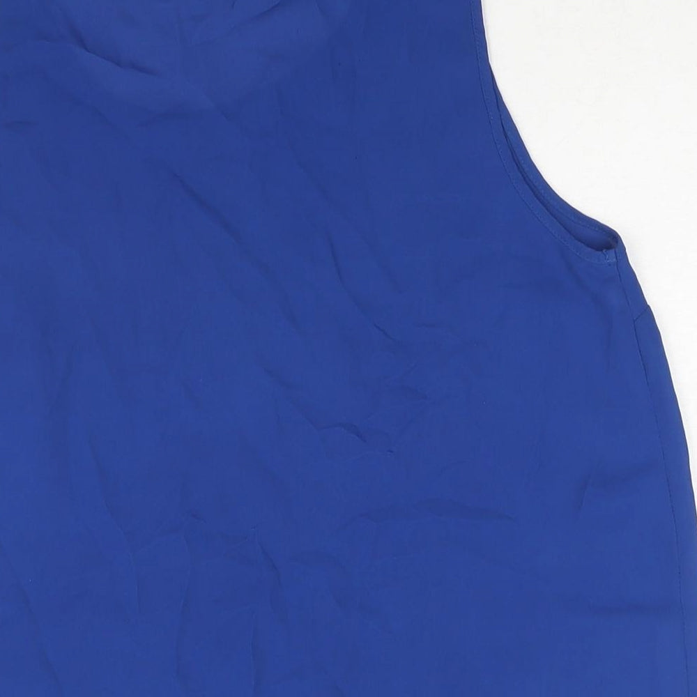 Dorothy Perkins Womens Blue Polyester Camisole Blouse Size 12 Round Neck