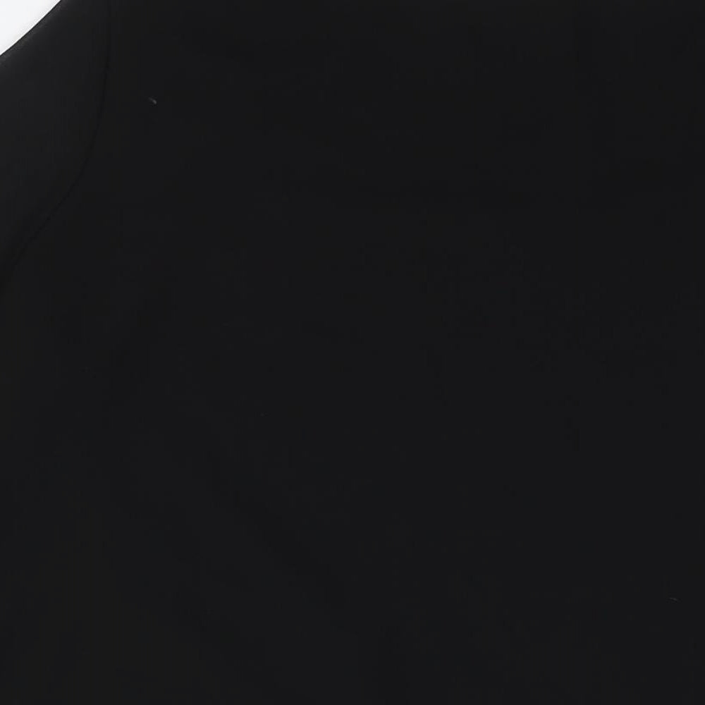 Wallis Womens Black Polyester Basic Blouse Size S Round Neck - Sequin Cuff