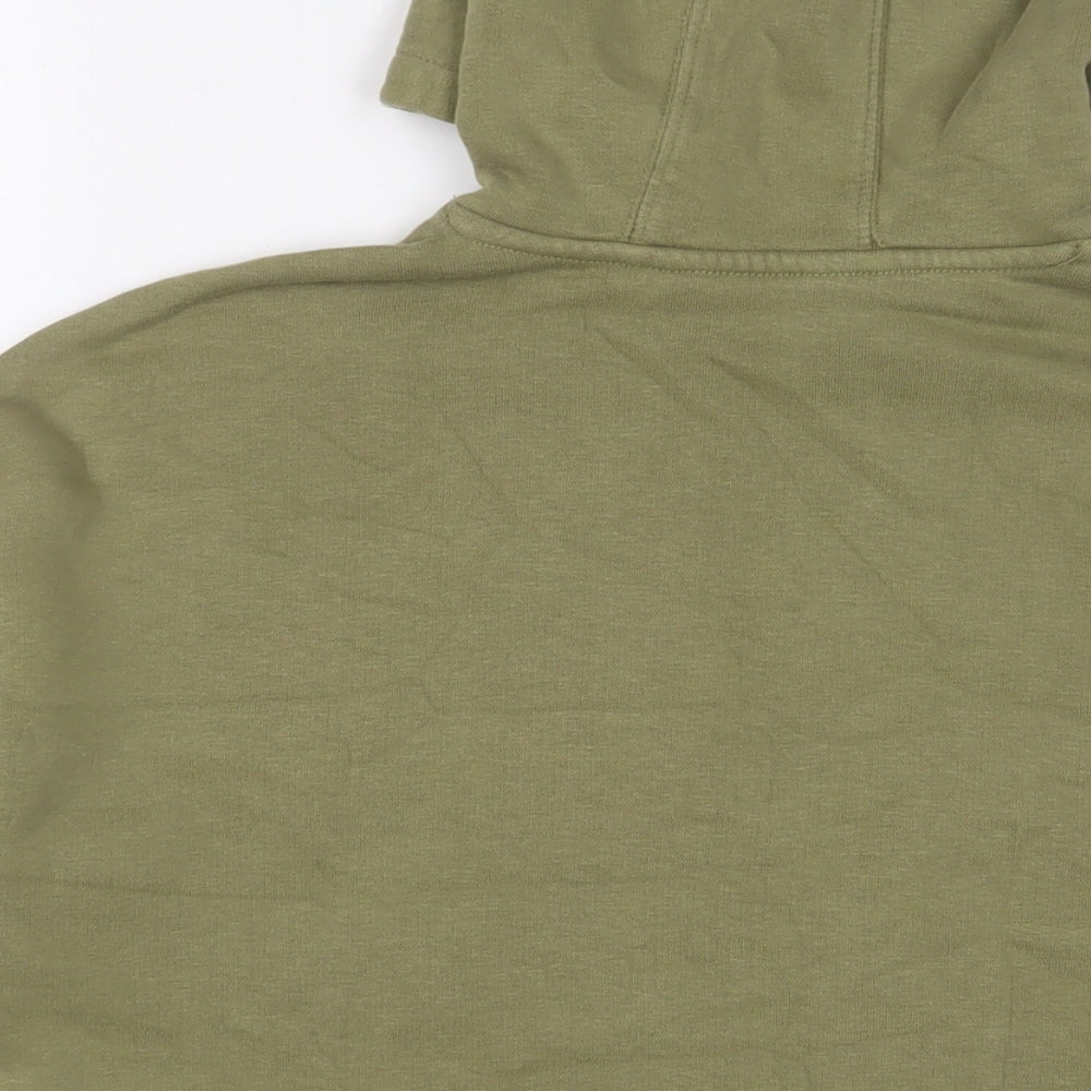 Marks & Spencer Girls Green Cotton Pullover Hoodie Size 10-11 Years Pullover