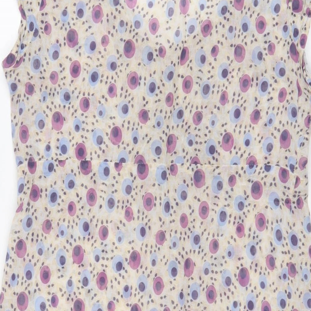Zara Womens Multicoloured Floral Cotton A-Line Size S Scoop Neck Pullover