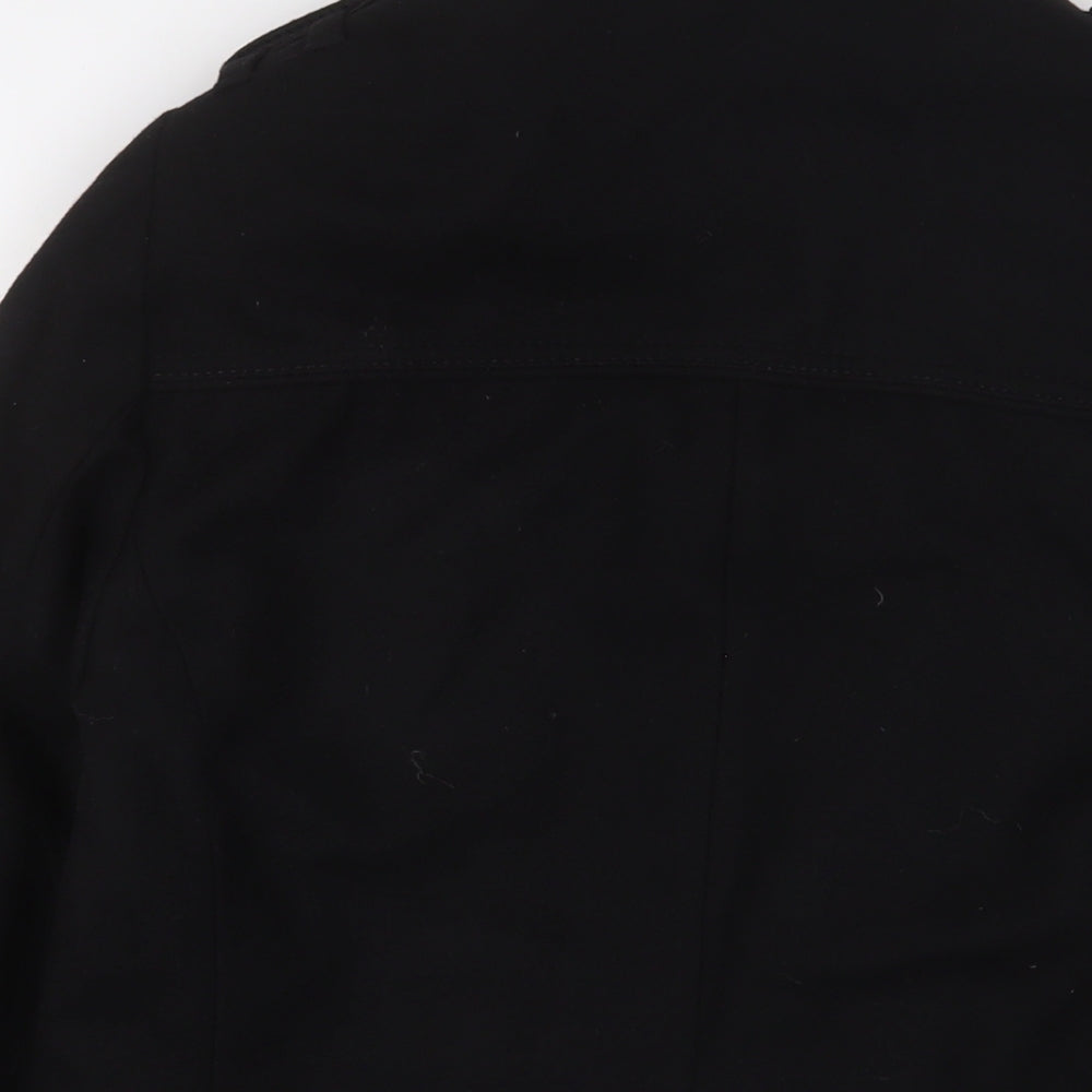 H&M Mens Black Military Jacket Jacket Size S Button