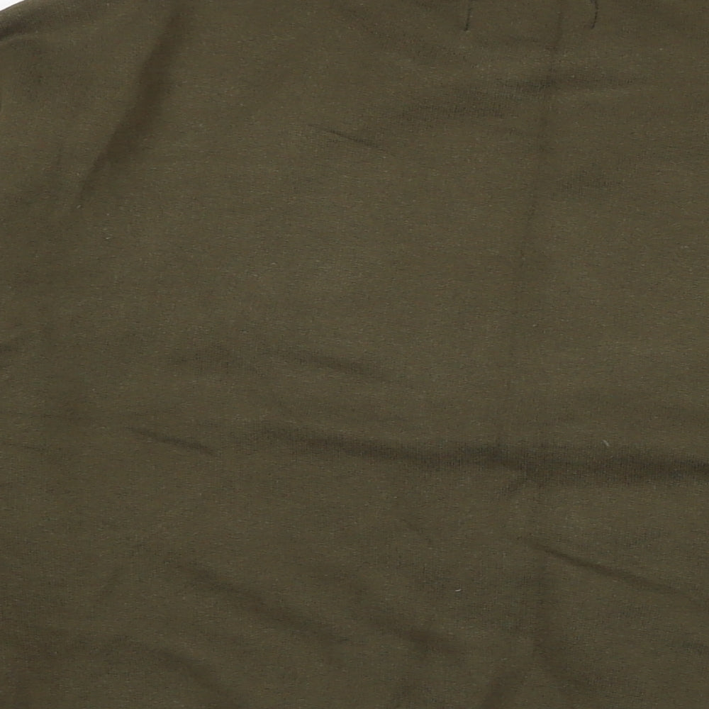 Pull&Bear Womens Green Cotton Pullover Sweatshirt Size XS