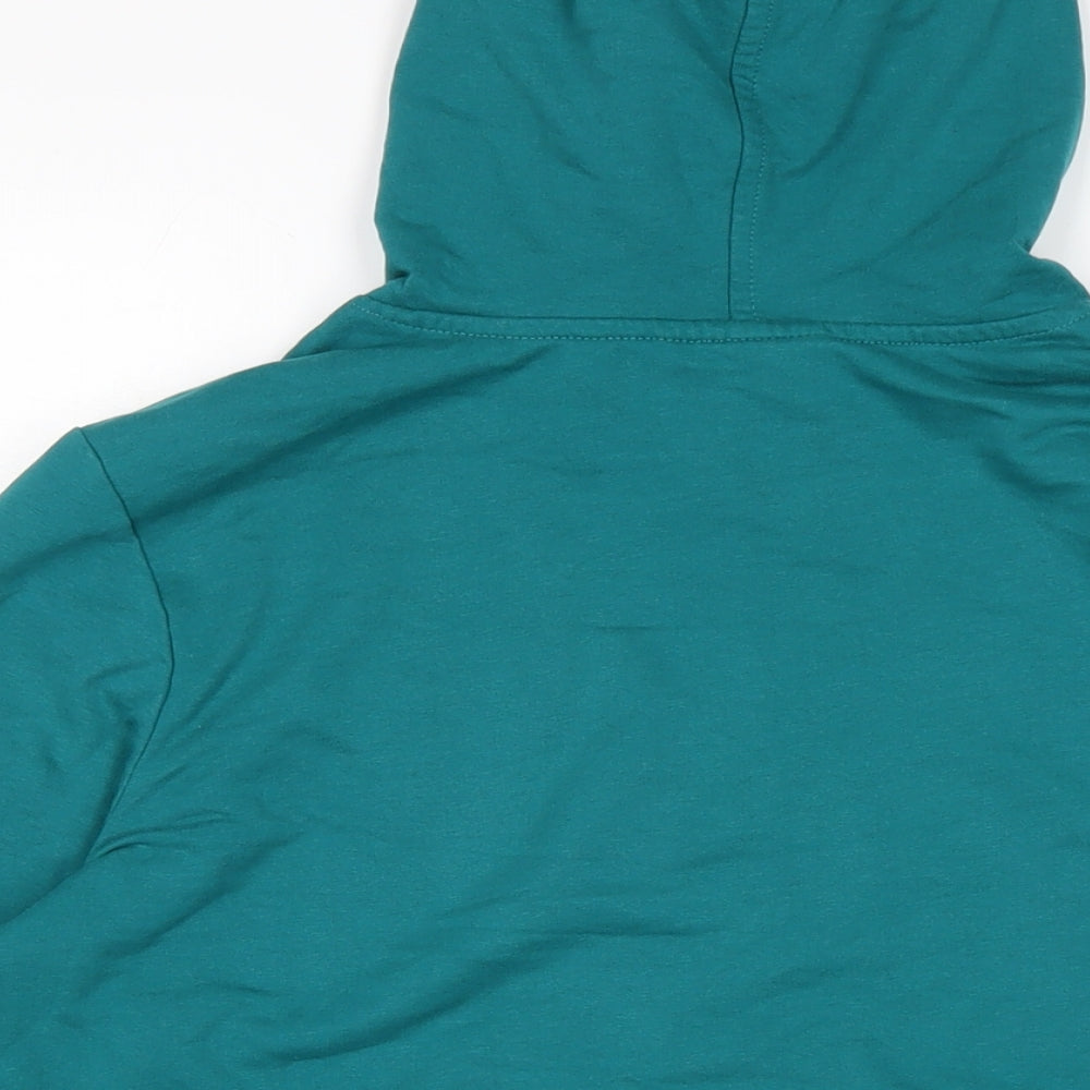 Avenue Womens Blue Cotton Pullover Hoodie Size 12