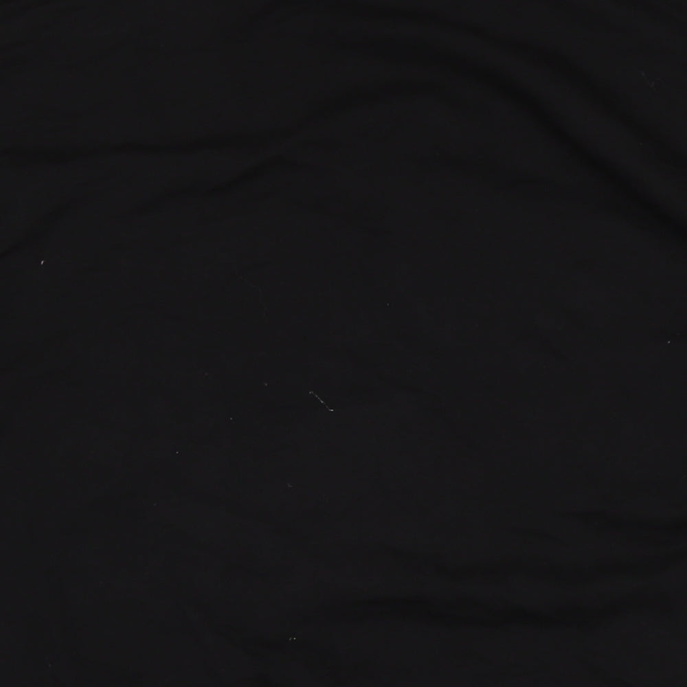 ASOS Womens Black Cotton Jumper Dress Size 10 Crew Neck