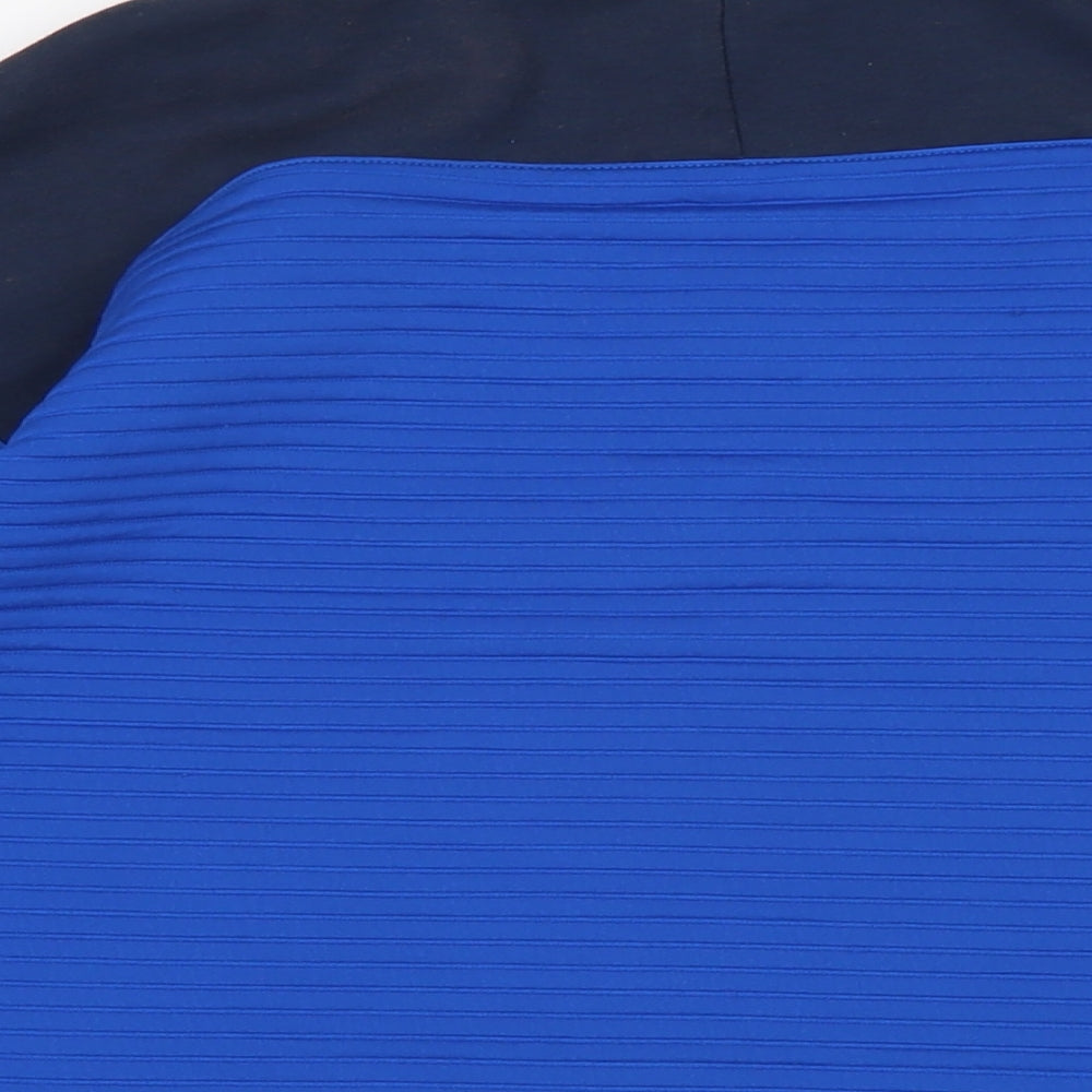 Slazenger Mens Blue Polyester Pullover Casual Size L Mock Neck