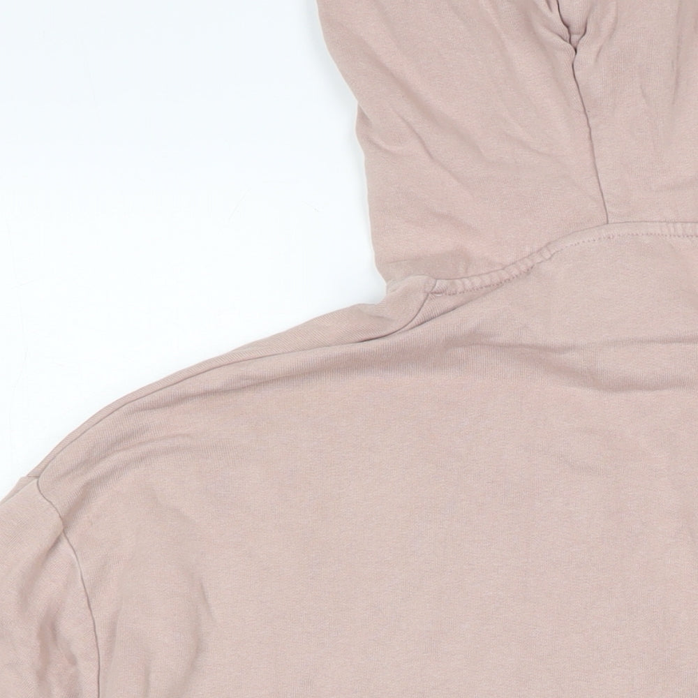 ASOS Womens Pink Cotton Pullover Hoodie Size M