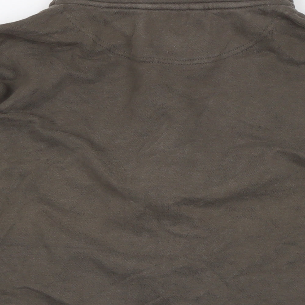 Marks & Spencer Womens Brown Cotton Full Zip Sweatshirt Size M