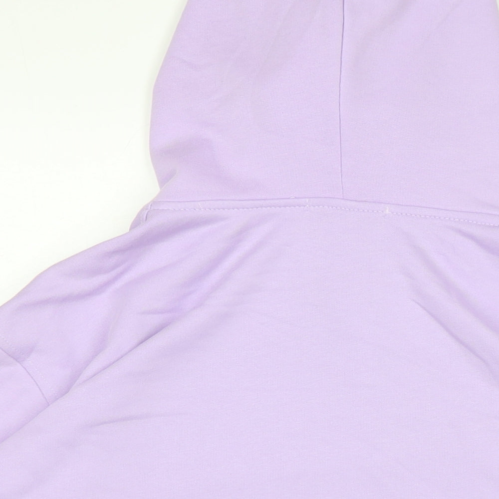 Dragonfly Womens Purple Cotton Pullover Hoodie Size 12