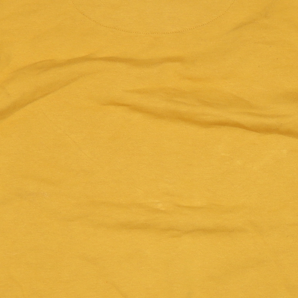 Easy Mens Yellow Cotton Pullover Sweatshirt Size L