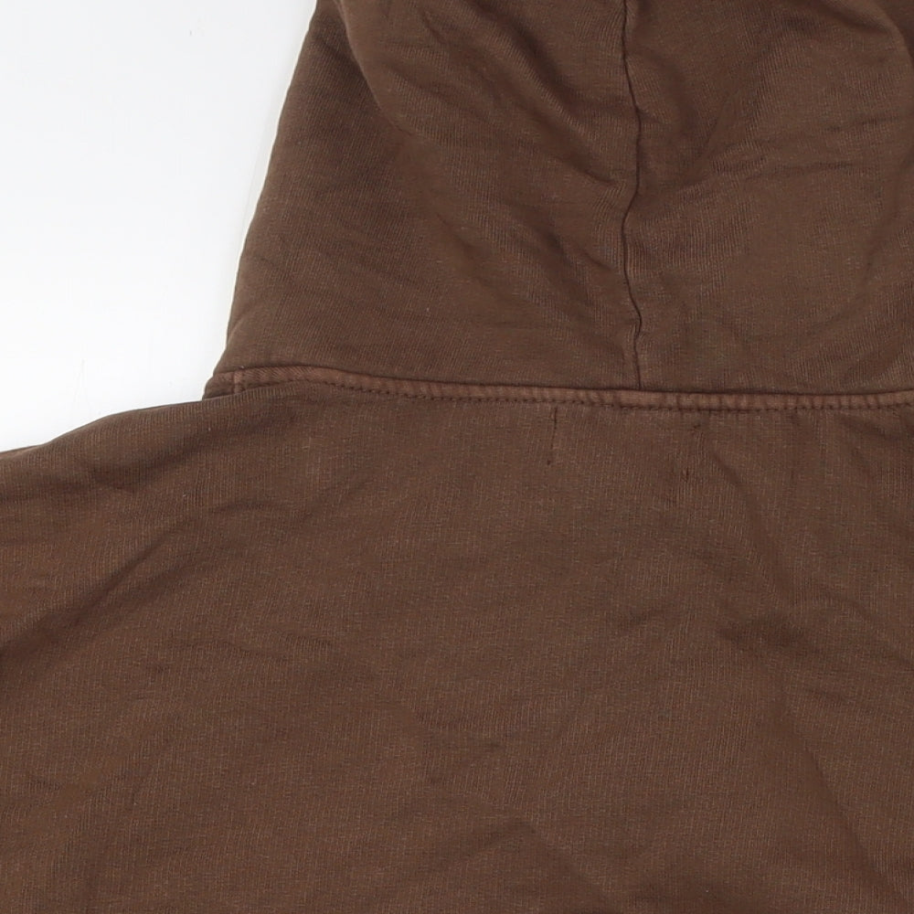 Pull&Bear Boys Brown Cotton Full Zip Hoodie Size M Zip
