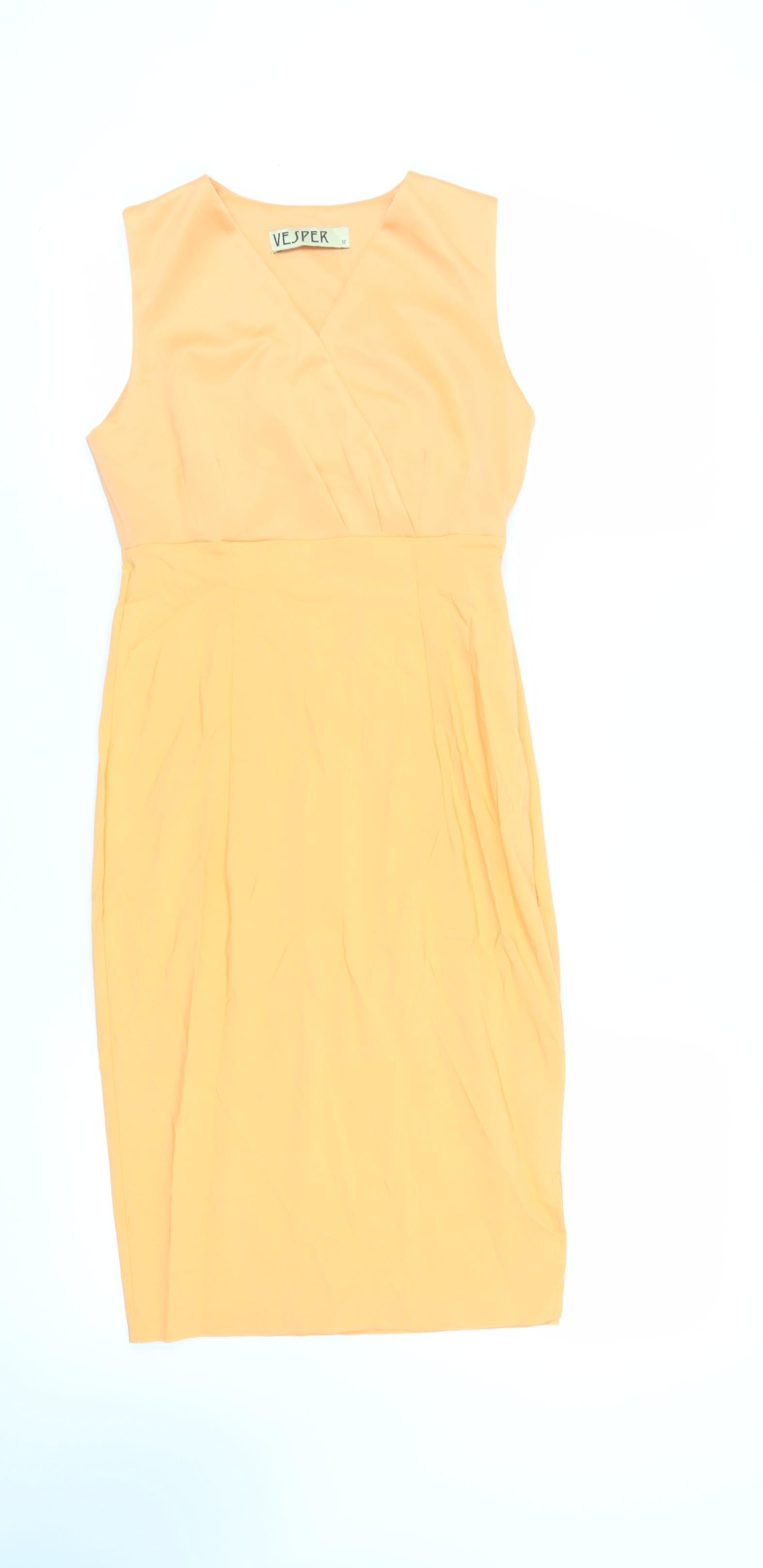 vesper orange dress Vesper Off shoulder bardot bodycon midaxi dress in orange