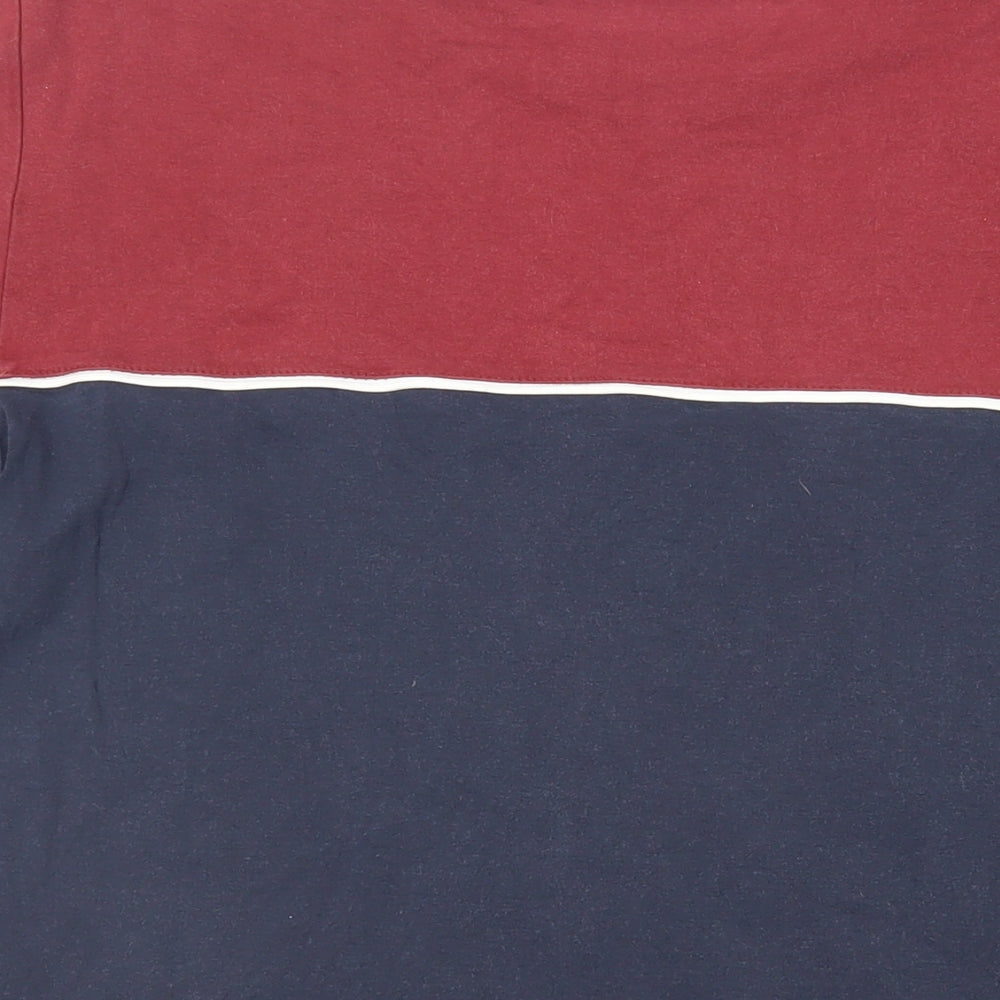 Next Mens Blue Cotton T-Shirt Size L Crew Neck