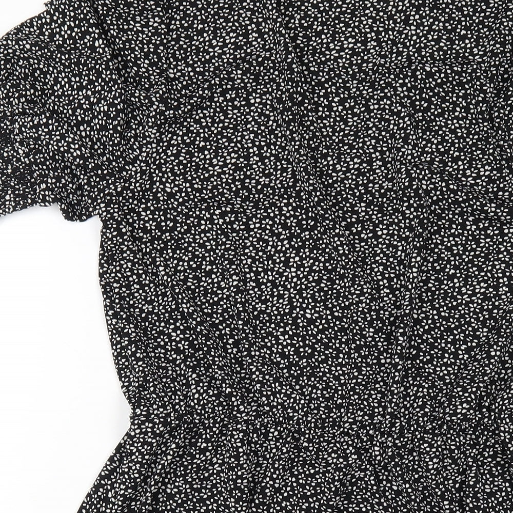 OVS Womens Black Polyester A-Line Size S V-Neck Pullover