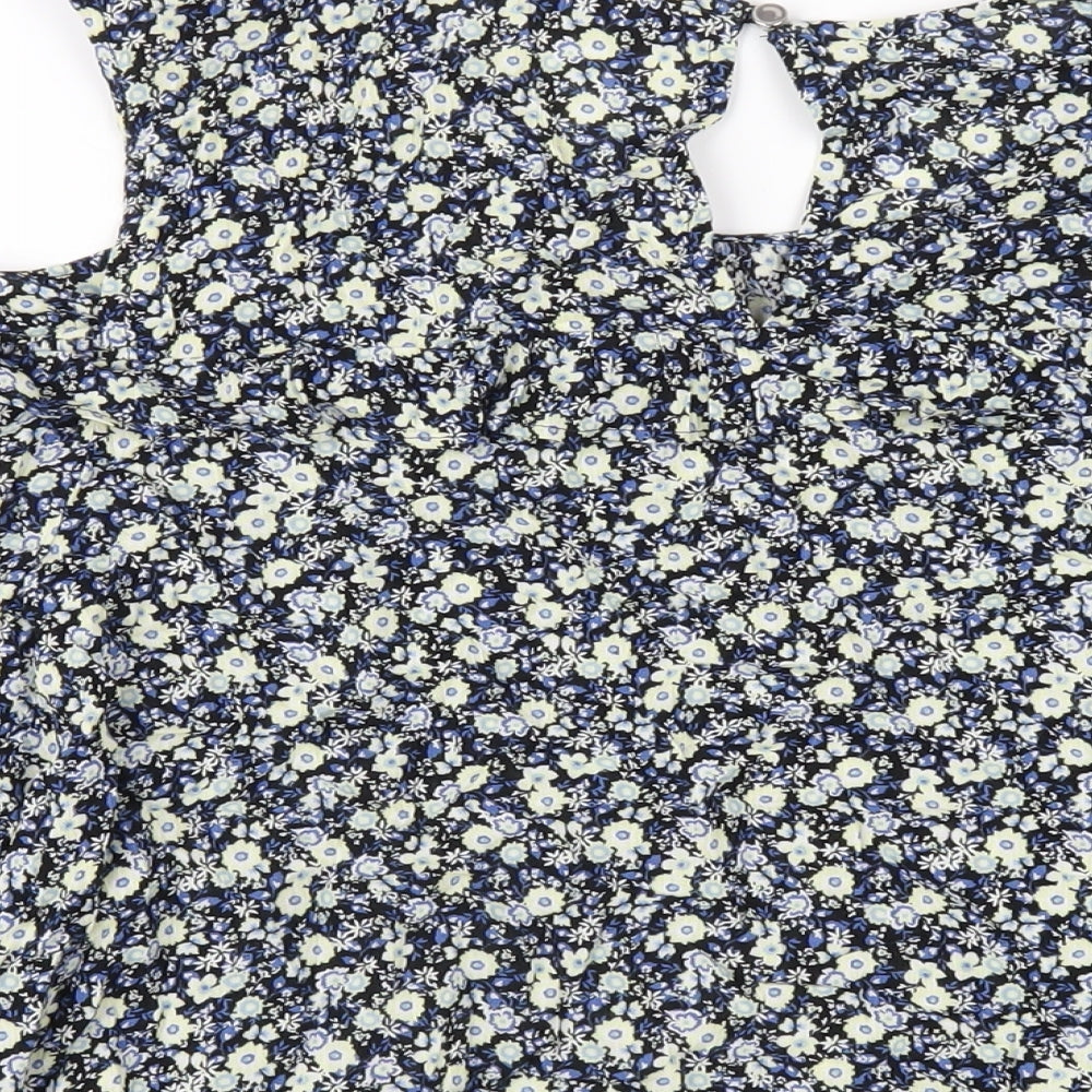 Dorothy Perkins Womens Multicoloured Floral Viscose Basic T-Shirt Size 20 Round Neck