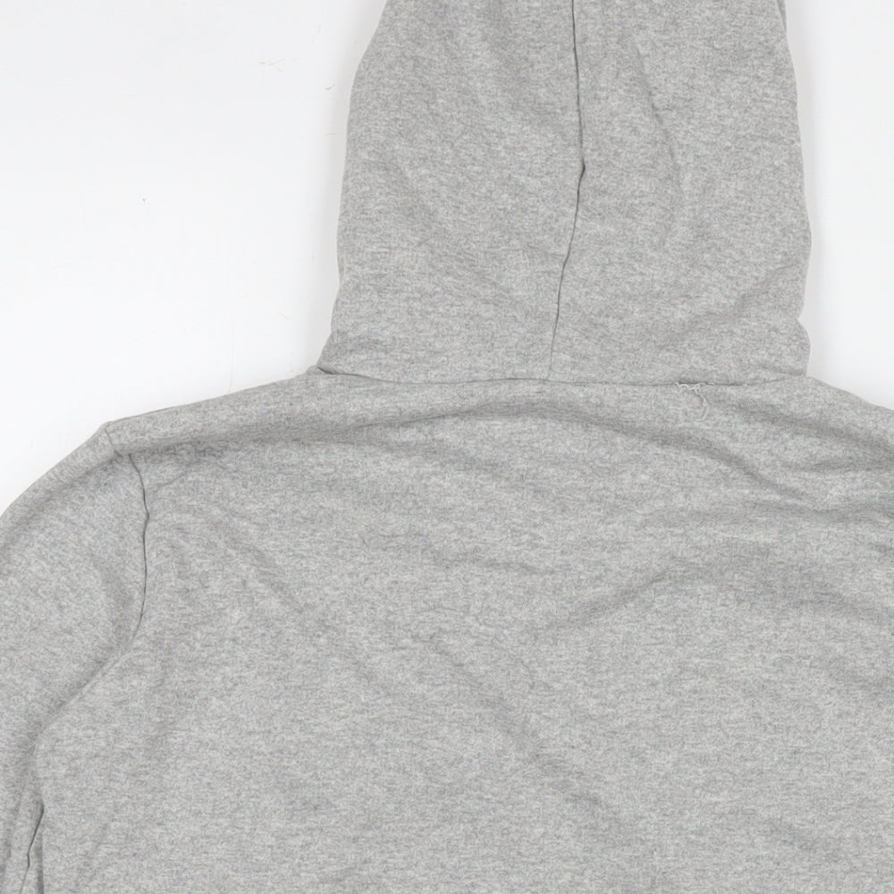 Stylewise Womens Grey Polyester Pullover Sweatshirt Size M Pullover - Couture Lips Cropped Size M/L