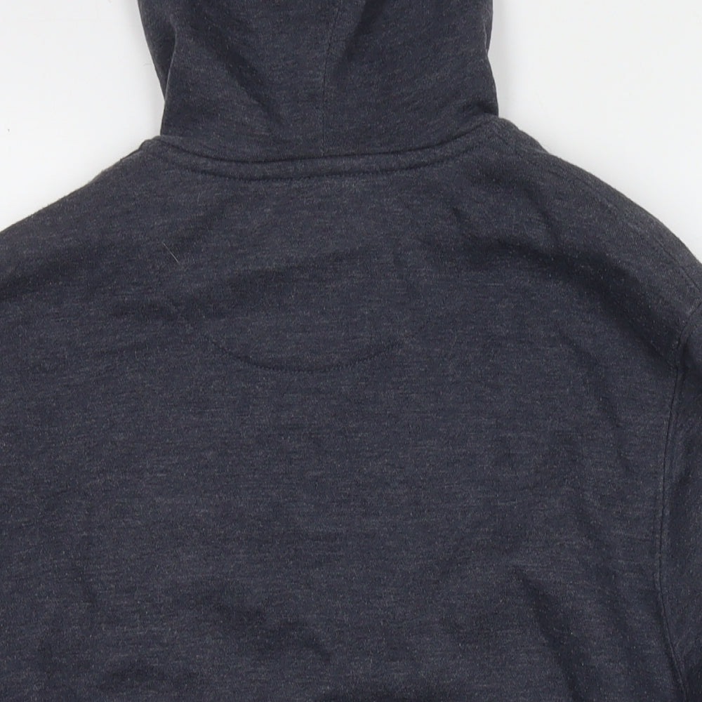 Easy Mens Blue Cotton Full Zip Hoodie Size M