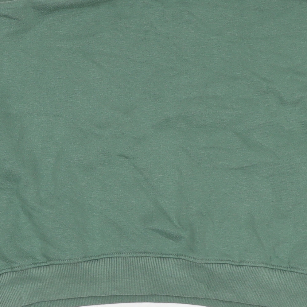 PRETTYLITTLETHING Womens Green Cotton Pullover Sweatshirt Size XL Pullover