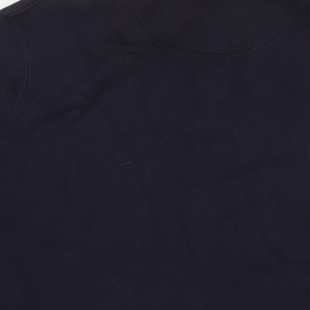 Lincoln Mens Blue Cotton Pullover Sweatshirt Size M