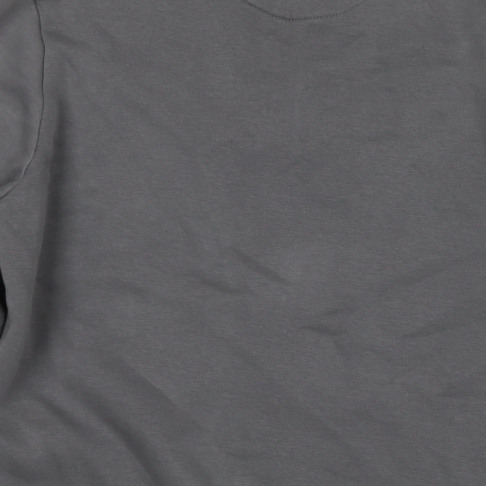 Nimes Mens Grey Cotton Pullover Sweatshirt Size M - Velcro Logo