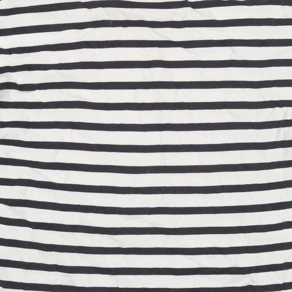 NEXT Girls White Striped Cotton Pullover Sweatshirt Size 11 Years Pullover