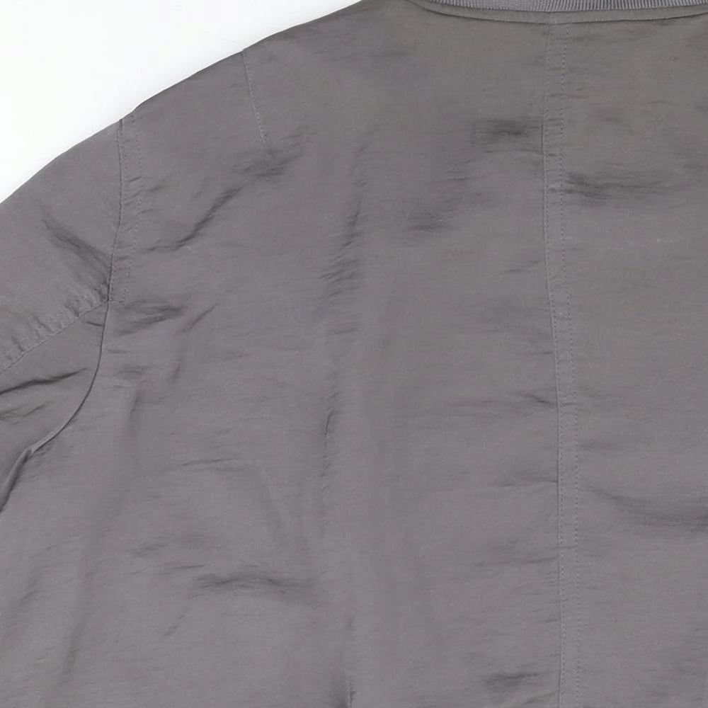H&M Womens Grey Jacket Size 12 Zip