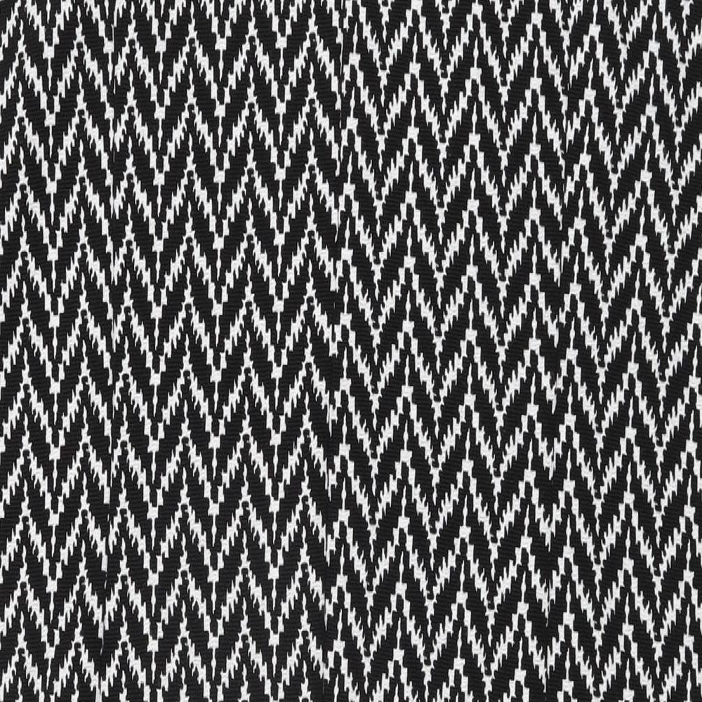 Simply Be Womens Black Geometric Viscose Shift Size 18 Round Neck Zip