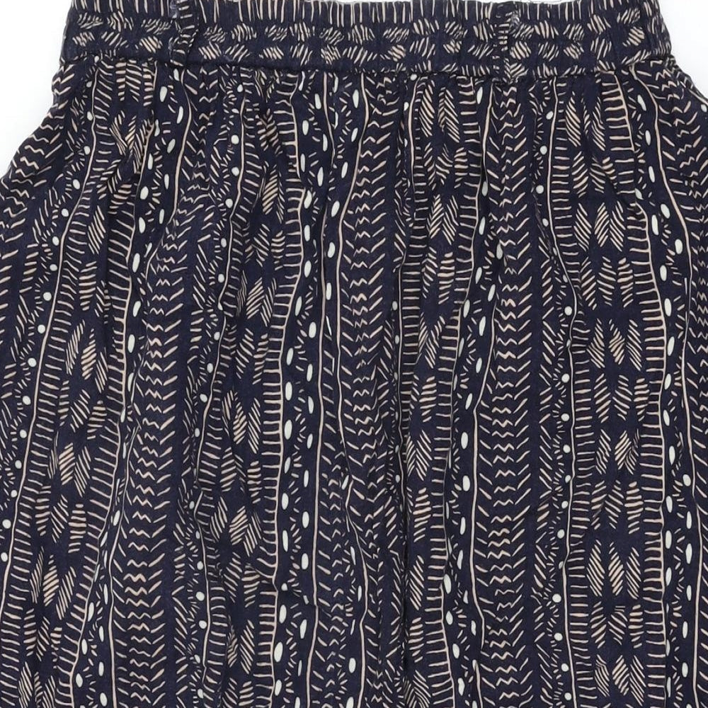 Classics Collection Womens Blue Geometric Viscose Swing Skirt Size 16