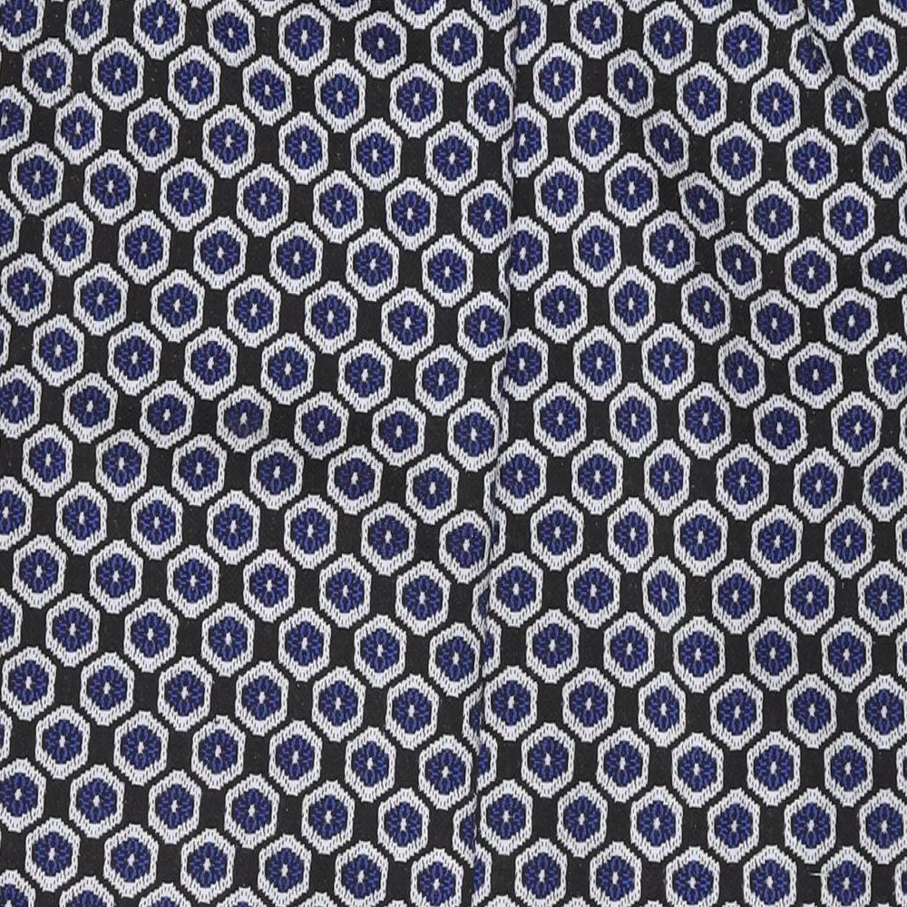 Marks & Spencer Womens Blue Geometric Polyester Straight & Pencil Skirt Size 36 in