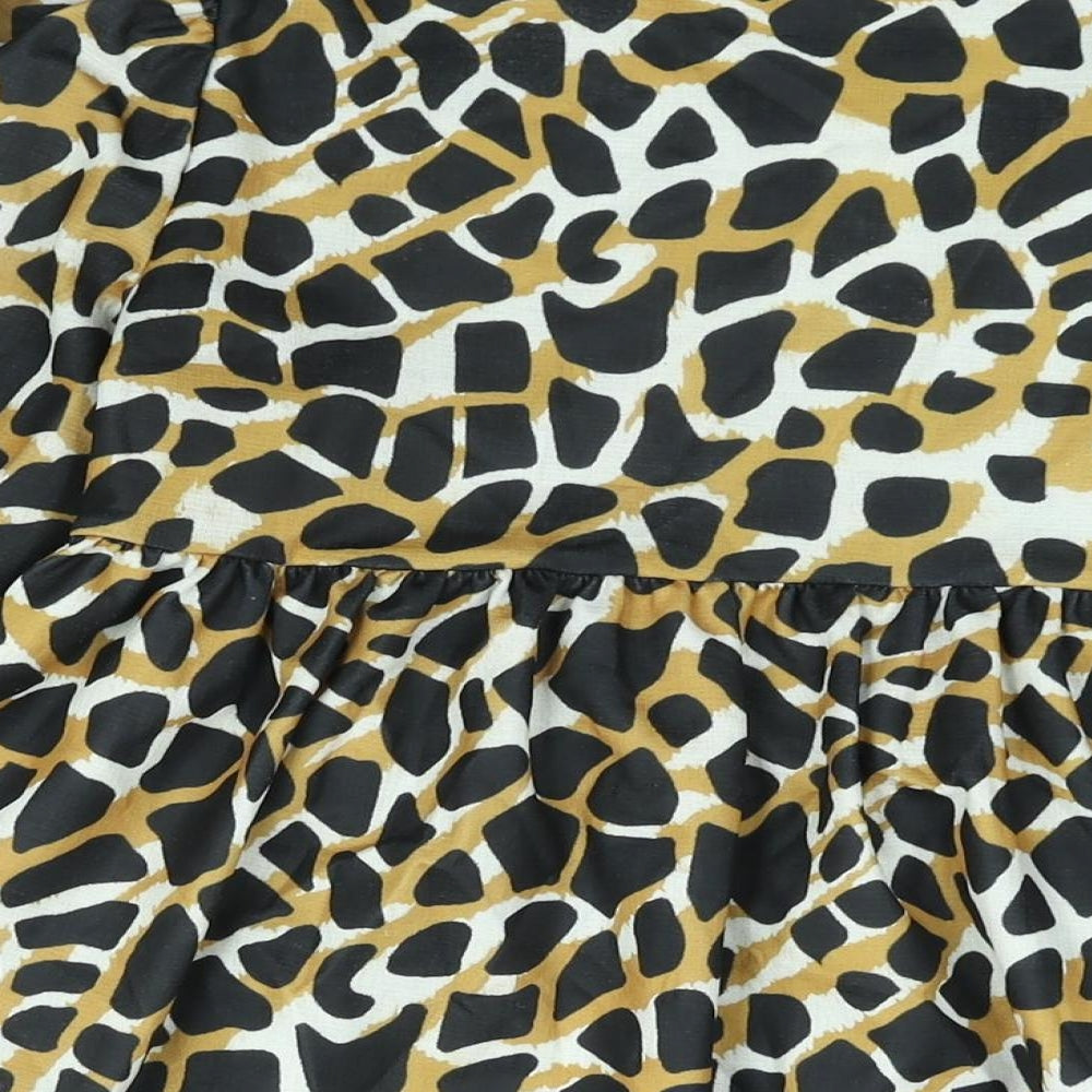 ASOS Womens Multicoloured Animal Print Polyester A-Line Size 10 Round Neck Pullover - Giraffe Print