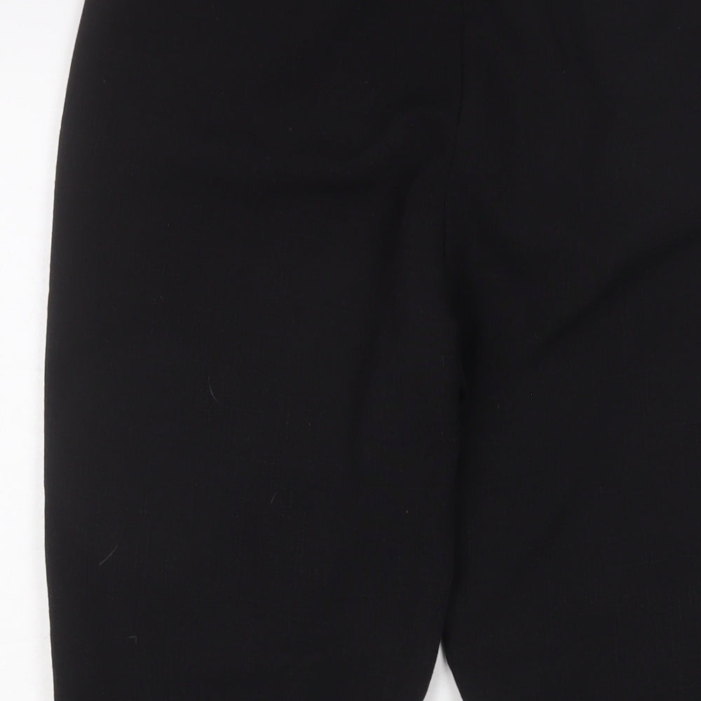 PRETTYLITTLETHING Womens Black Polyester Trousers Size 10 L24 in Regular Drawstring