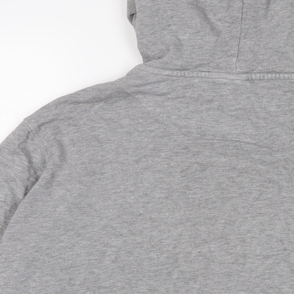 ASOS Womens Grey Cotton Full Zip Hoodie Size 10 Zip