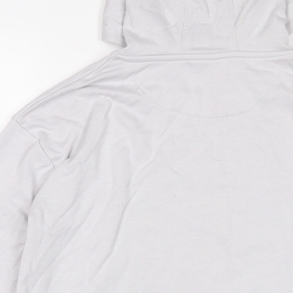 Marks & Spencer Boys White Cotton Pullover Hoodie Size 14-15 Years Pullover