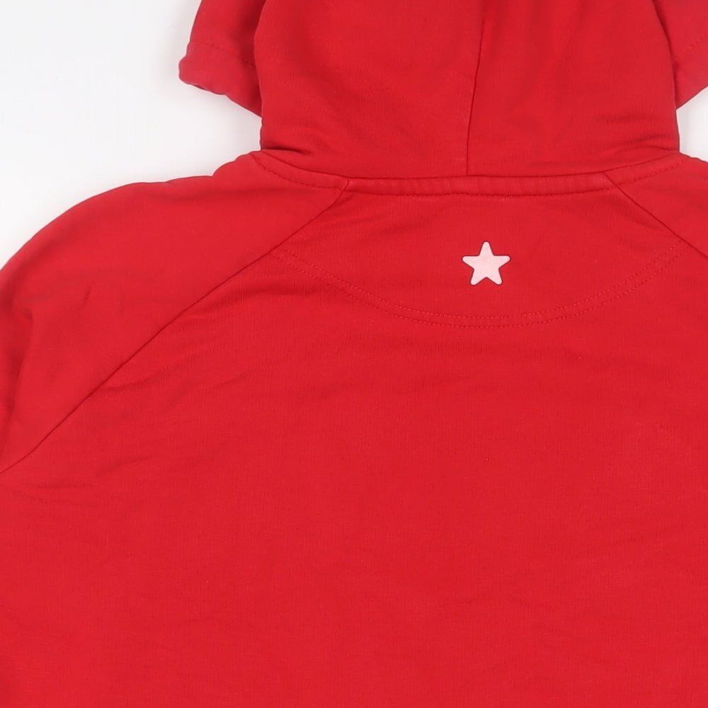 WILD STAR Womens Red Cotton Pullover Hoodie Size L Pullover