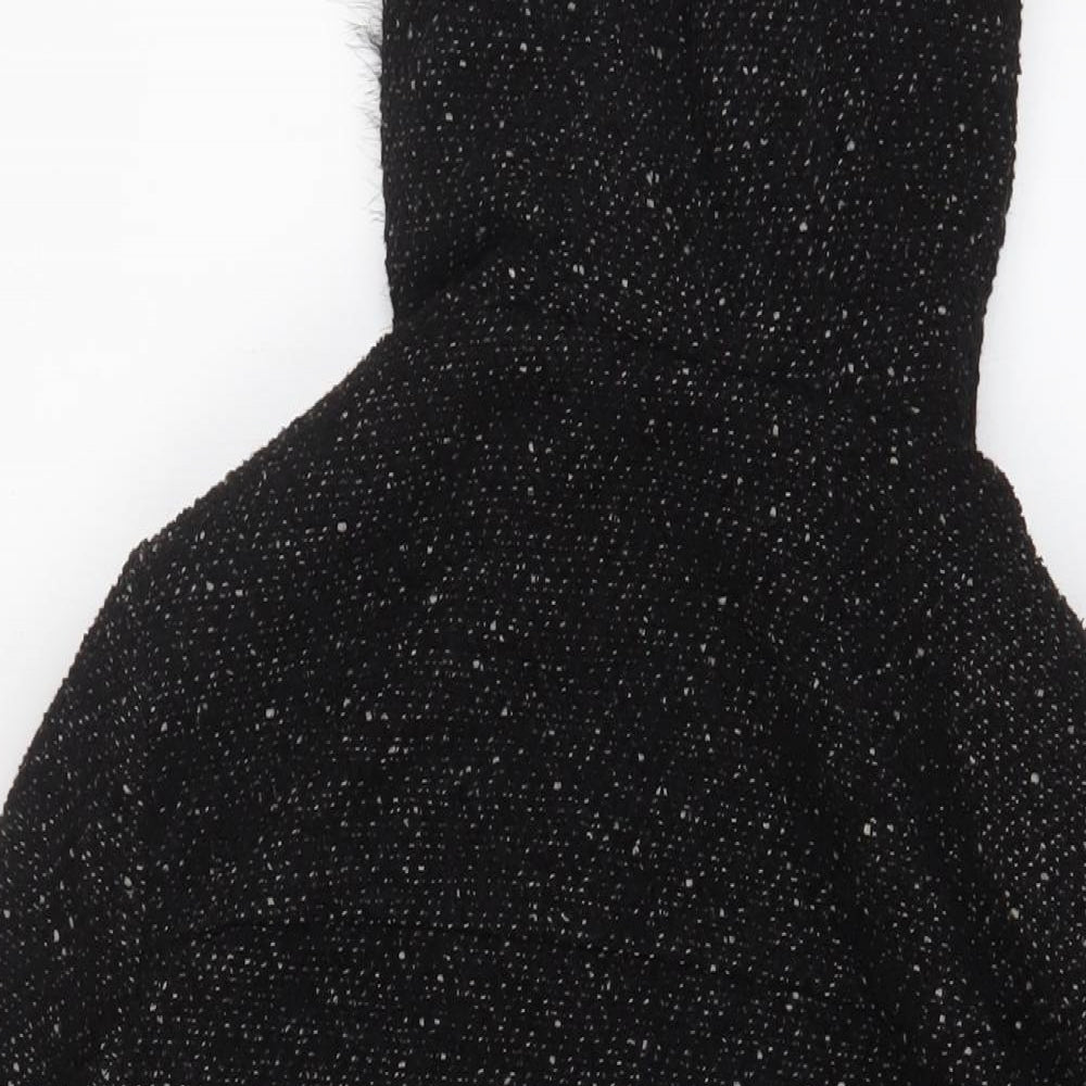New Look Womens Black Jacket Coat Size 12 Zip