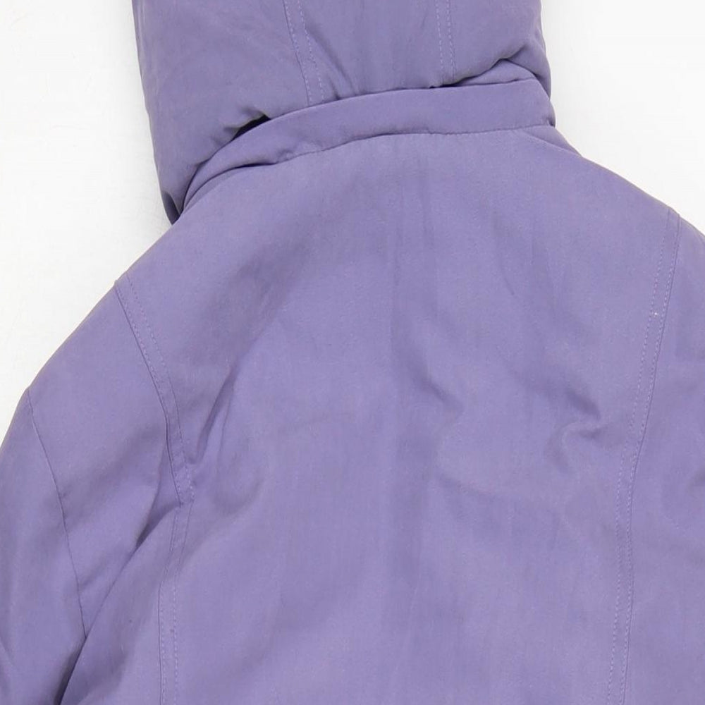 Damart Womens Purple Anorak Coat Size L Zip