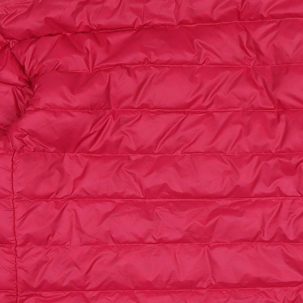 Marks & Spencer Womens Pink Quilted Jacket Size 8 Zip