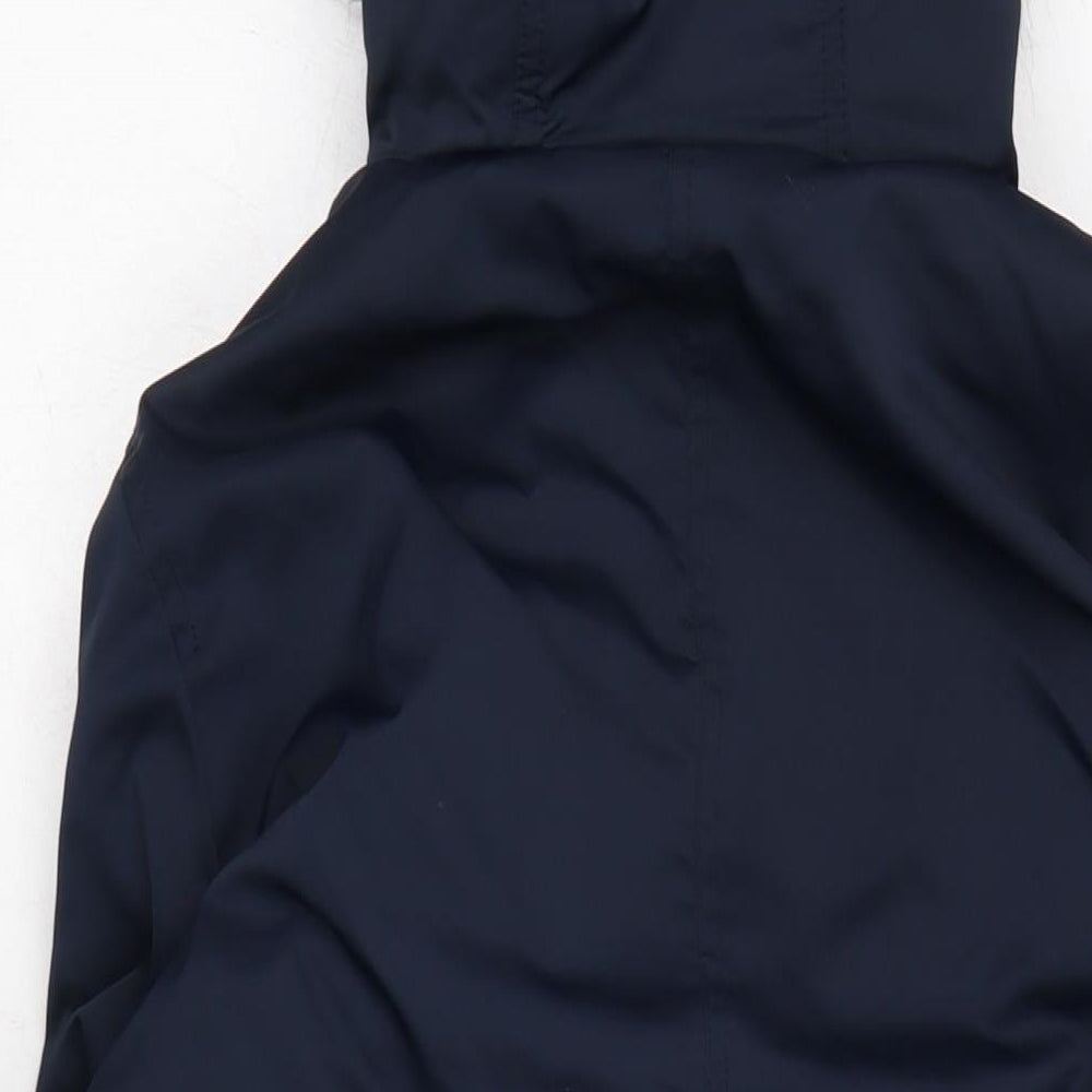 H&M Womens Blue Rain Coat Coat Size 8 Zip