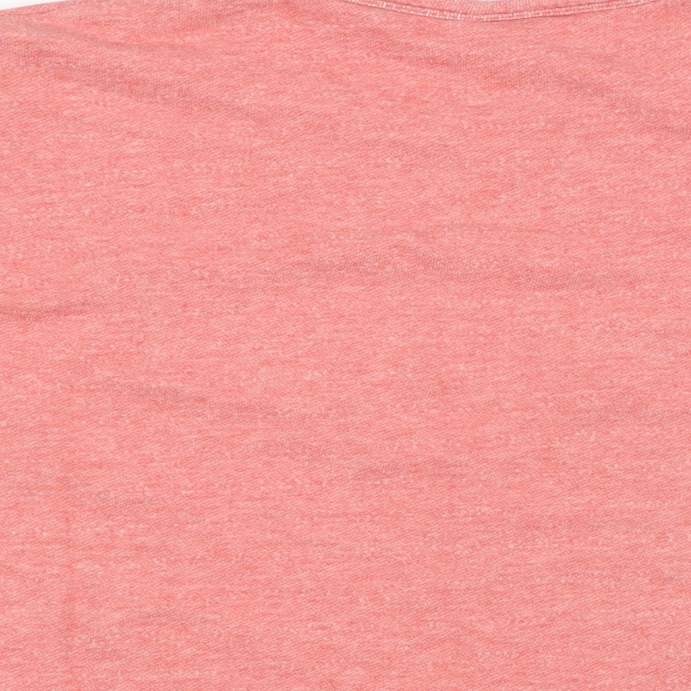 Dobber Womens Pink Cotton Pullover Sweatshirt Size M - Ruffle Sleeves