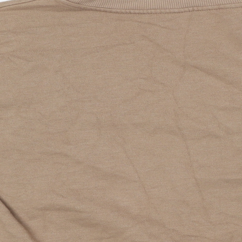 New Look Womens Beige Cotton Pullover Sweatshirt Size S