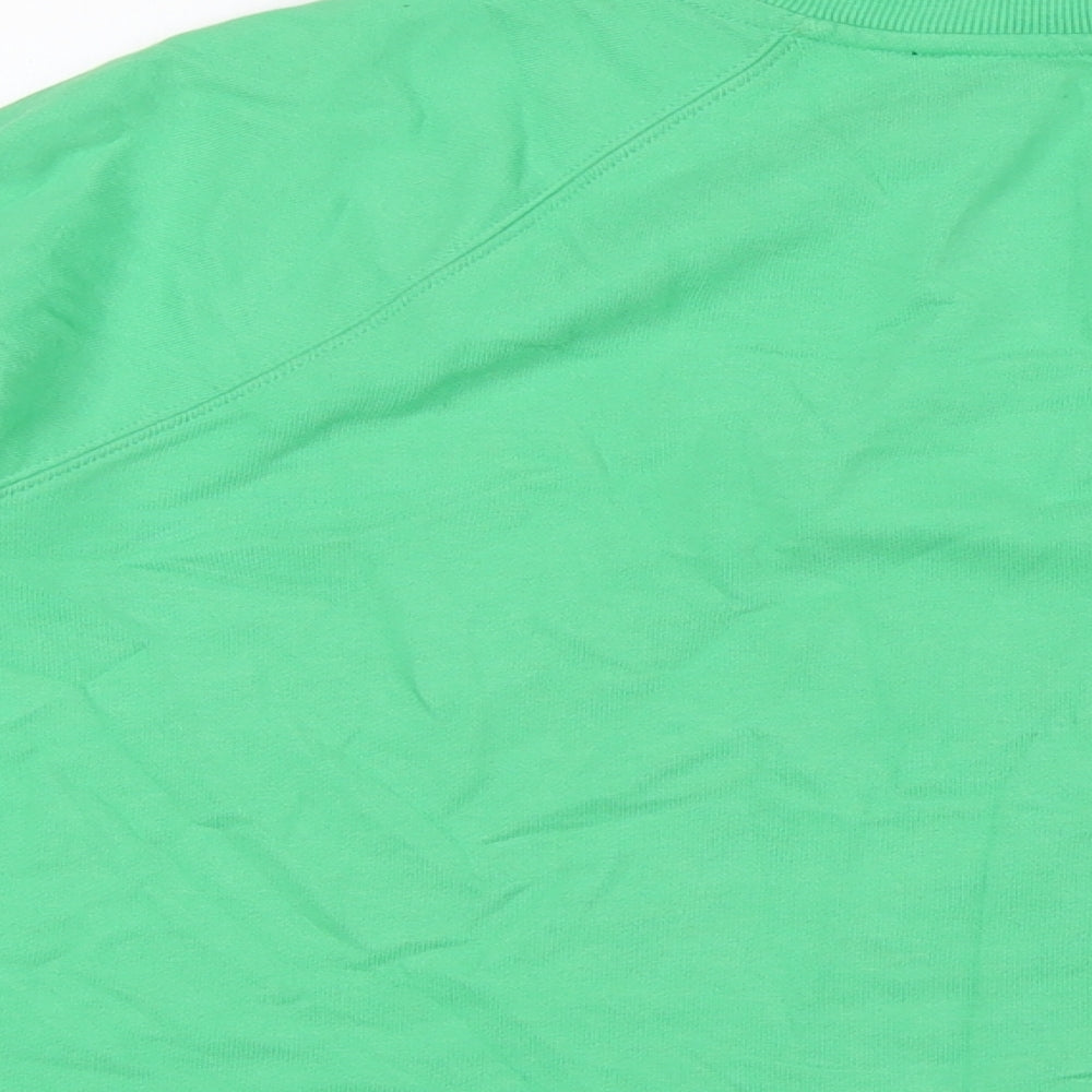 Marks & Spencer Womens Green Cotton Pullover Sweatshirt Size M