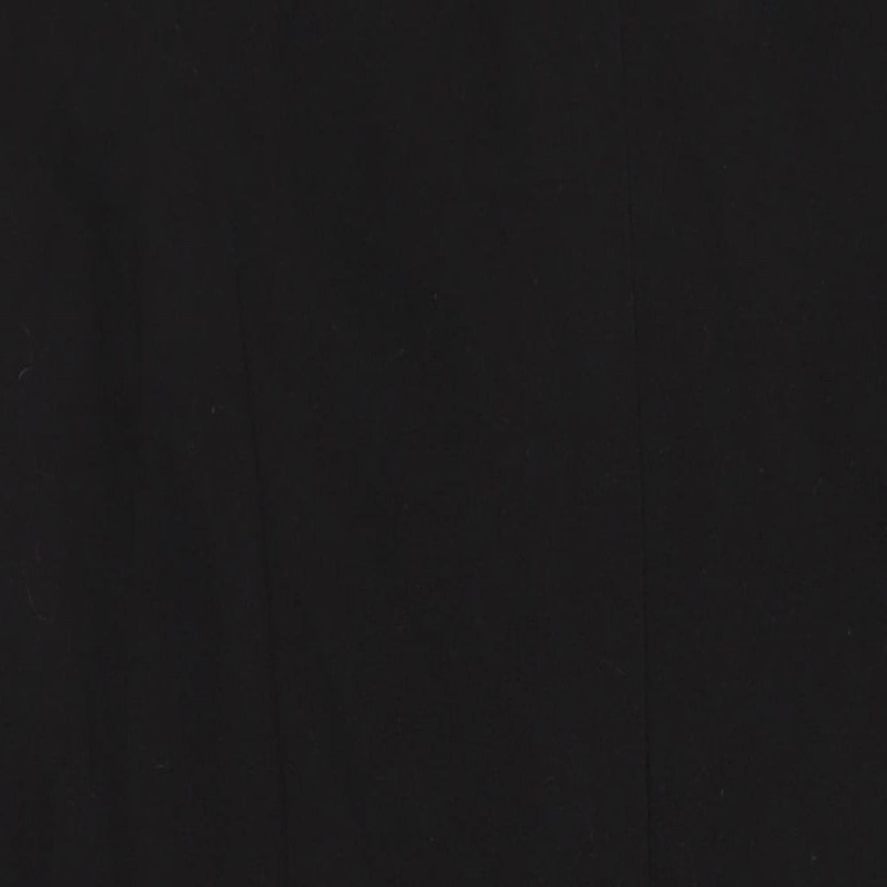 Marks & Spencer Womens Black Polyester Shift Size 16 Boat Neck
