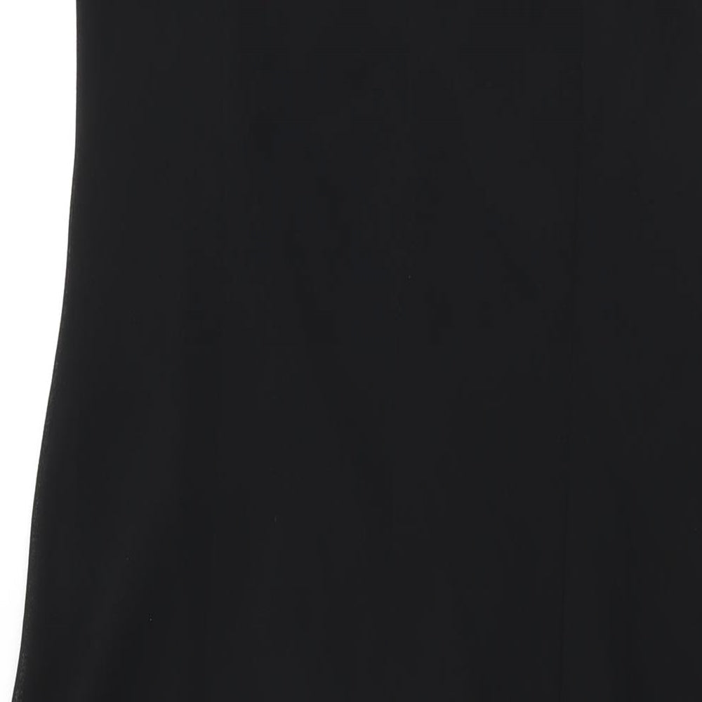 Roman Womens Black Polyester Shift Size 14 V-Neck Pullover