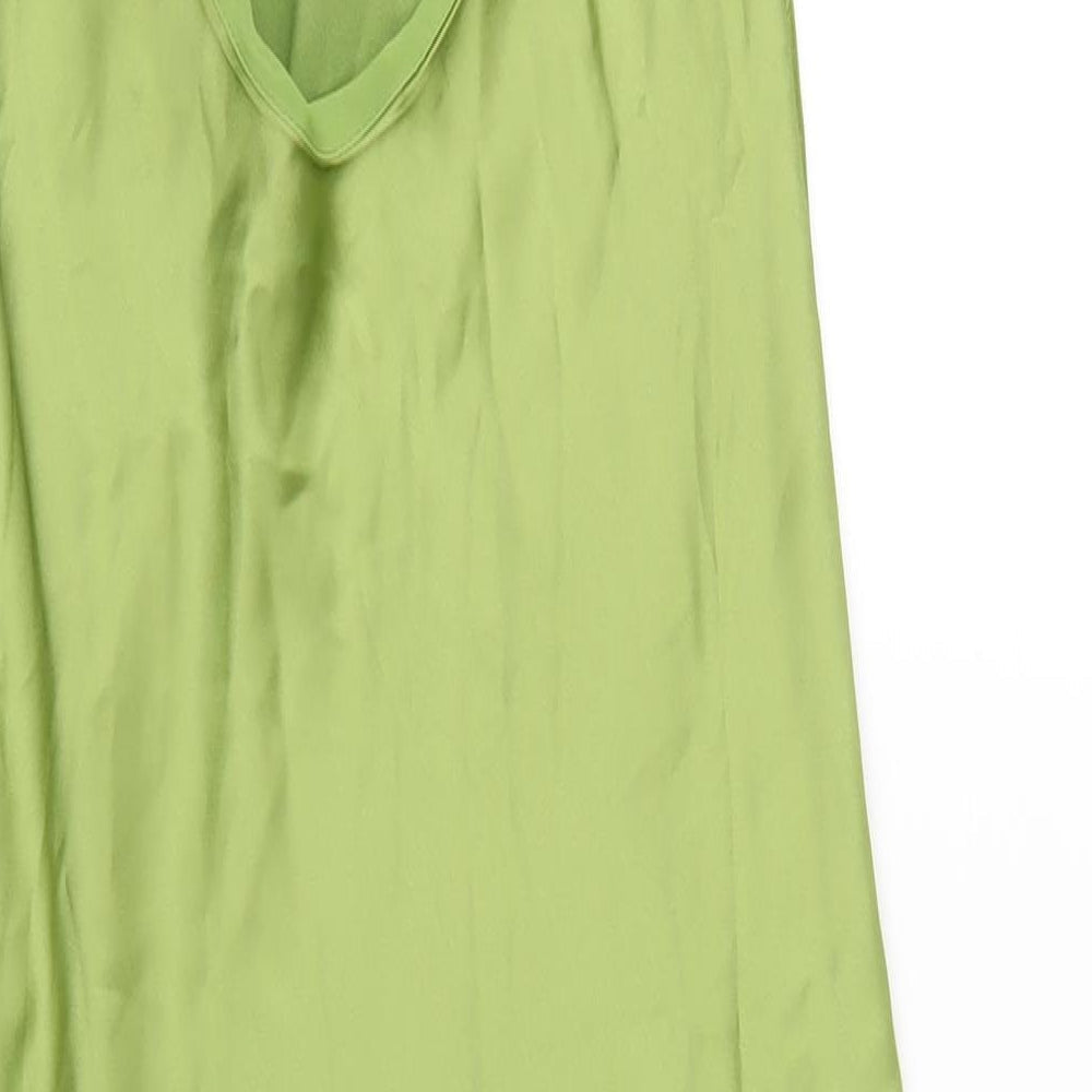 Zara Womens Green Polyester Maxi Size XS Square Neck Zip