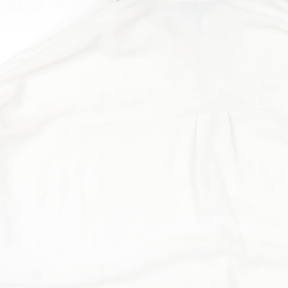 New Look Womens White Polyester Basic Blouse Size 12 Collared